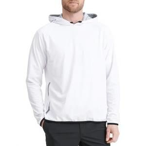 NEW ABACUS SPORTSWEAR US loop long sleeve fleece hoodie in white